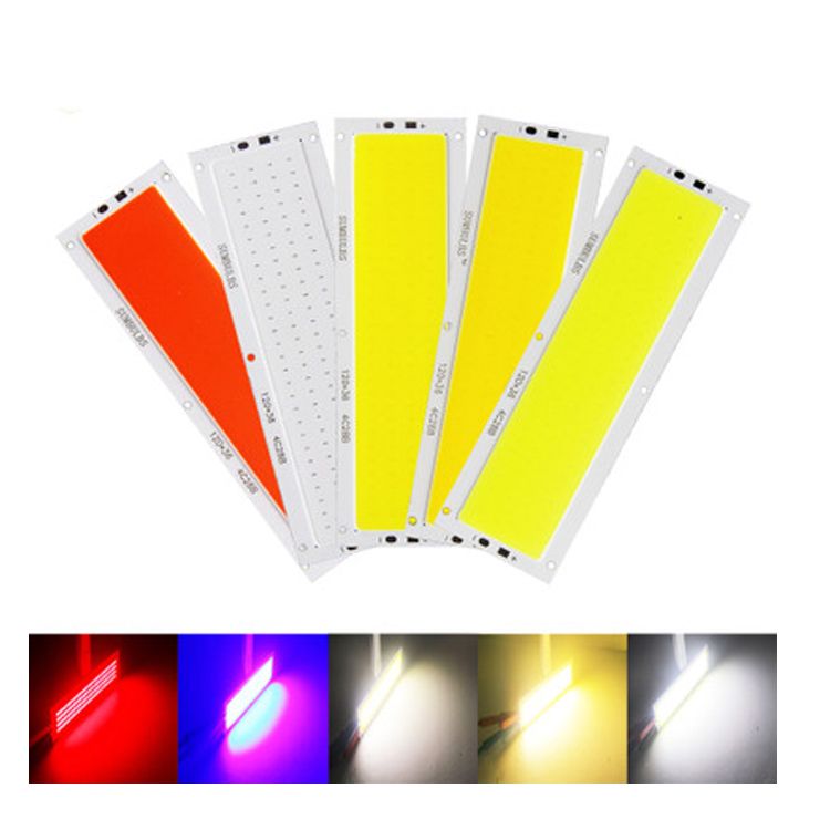 Calor Blanco Rojo Azul Tira De La Lámpara COB Viruta Panel De Luz LED DC 12V