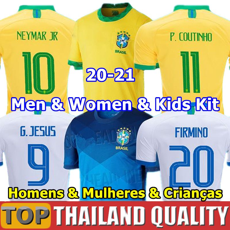 Brazil Camisetas De Fútbol 2020 Brasil Conjunto De Camiseta De Fútbol COUTINHO FIRMINO JESÚS 2021 Hombres Mujer Kit De Niños Uniformes Por Amy1003_1, 10,57 € | Es.Dhgate.Com