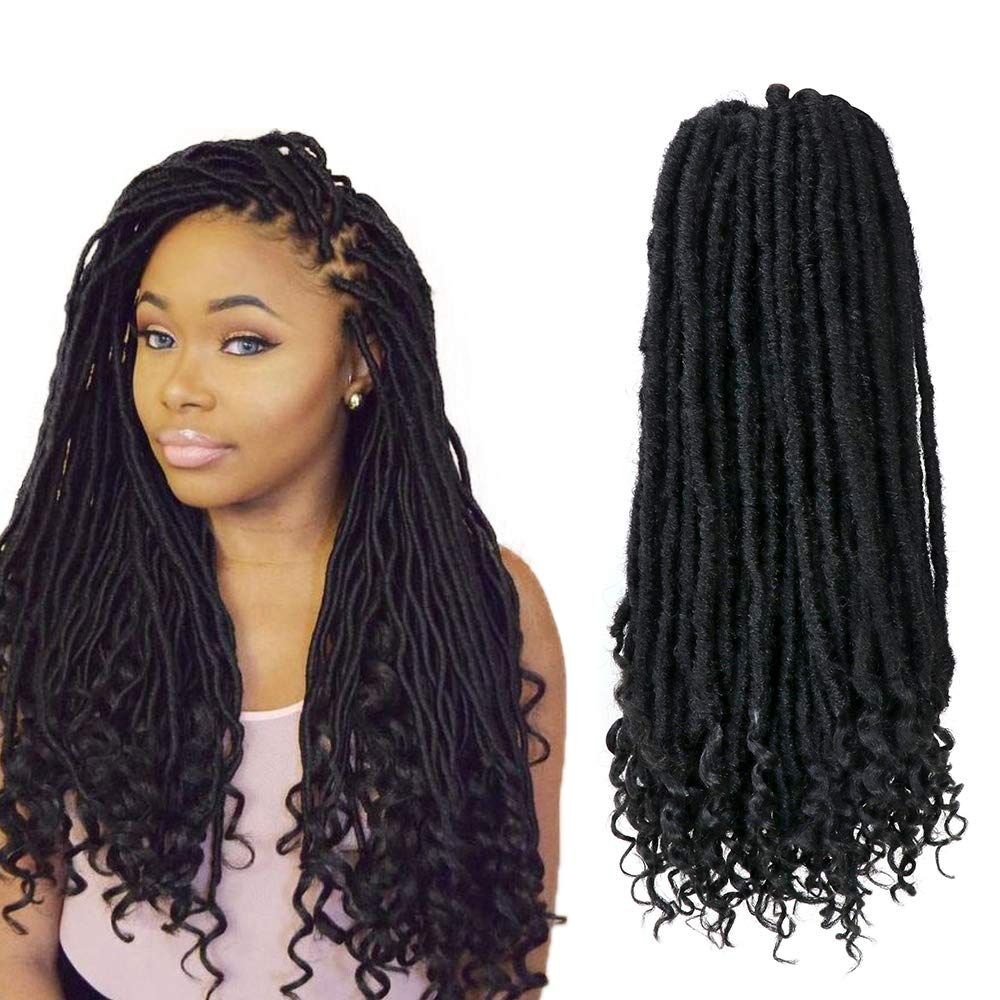 2020 Hot 1pack 20inches Straight Faux Locs Crochet Hair Goddess