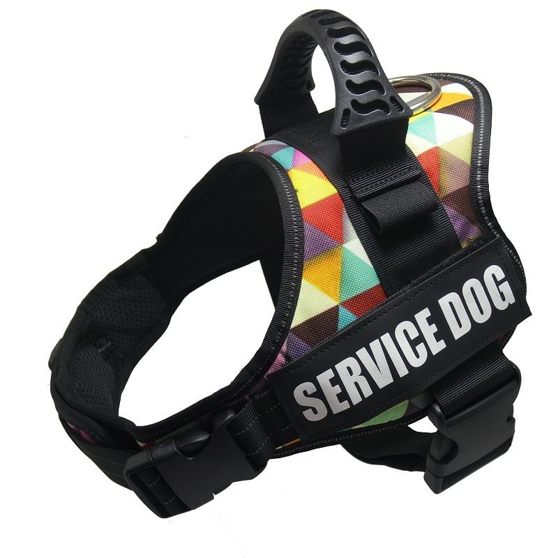 camo dog harness with handle