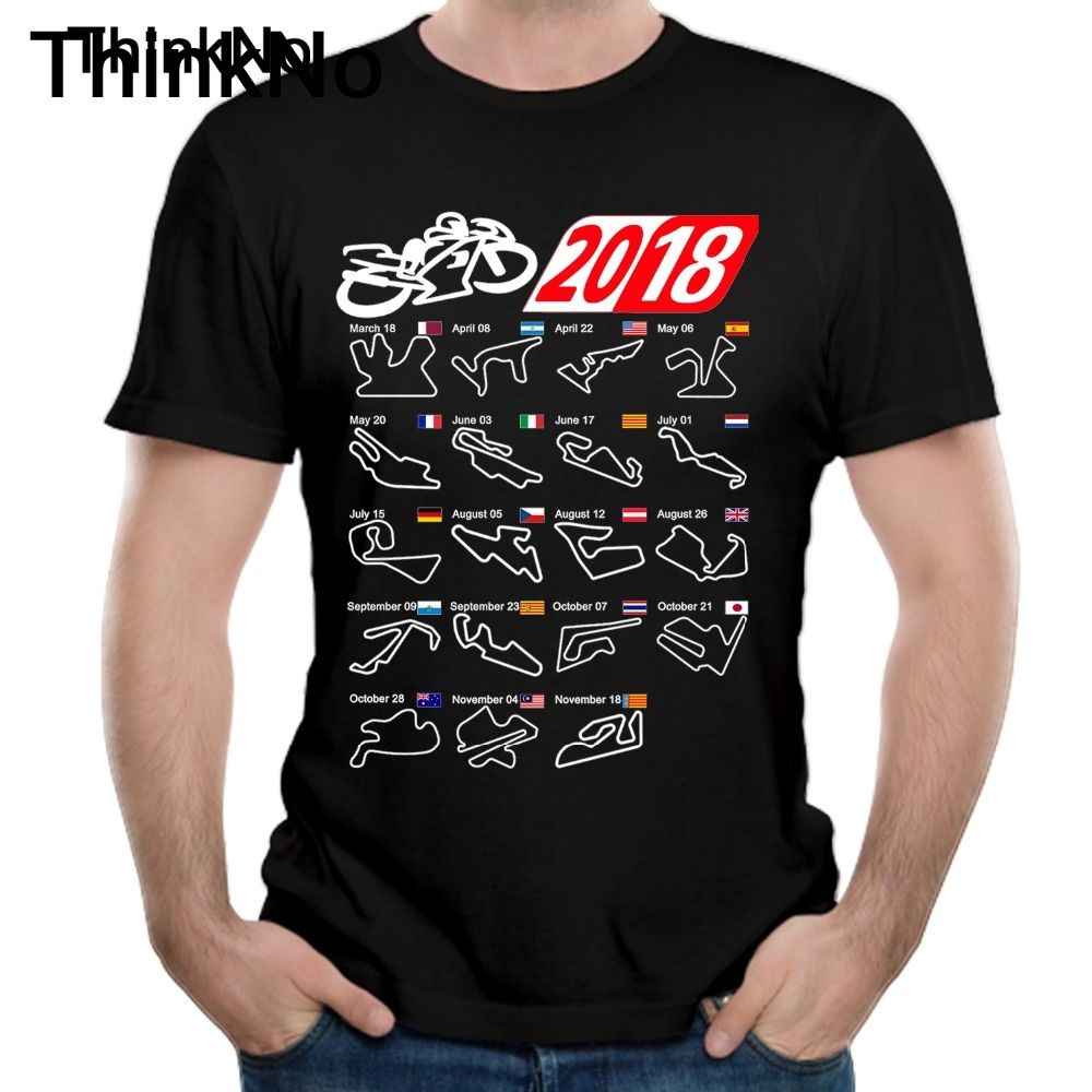 Avoir Images High Q Motogp Calendar 2019 Circuits Black T Shirt Leisure Man actualisé par