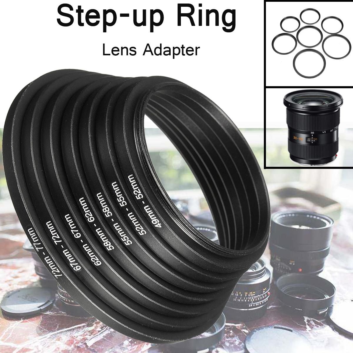 58mm to 62mm 58-62 Stepping Step Up Filter Ring Adapter 58-62mm 58mm-62mm 58mm to 62mm 58-62 Stepping Step Up Filter Ring Adapter 58-62mm 58mm-62mm
