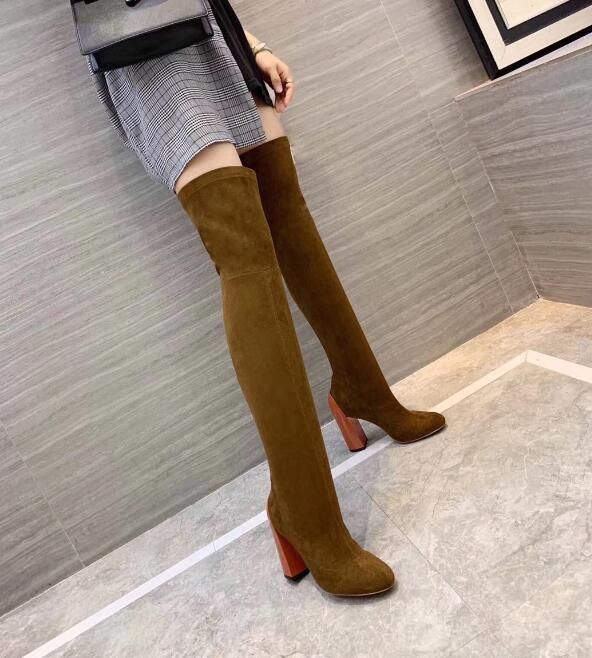 square toe thigh high boots