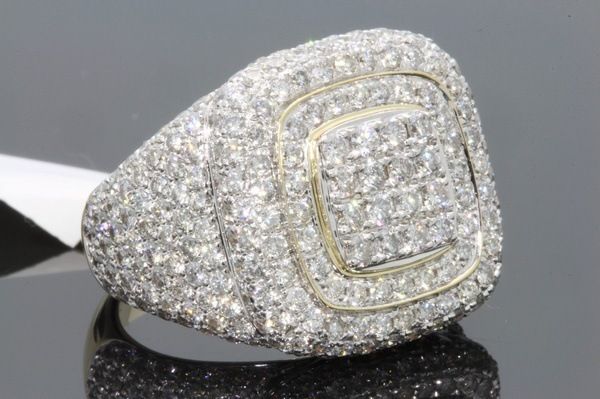 Nuevo k oro lleno anillos de diamantes para hombre piedra preciosa de hip-