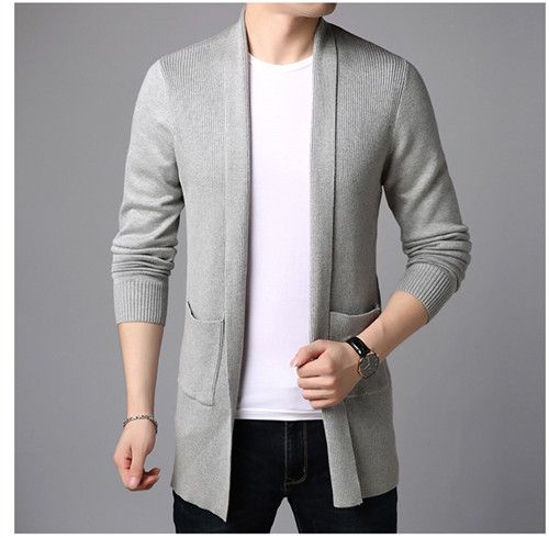 2020 2020 New Fashion Brand Sweater For Mens Cardigan Long Slim