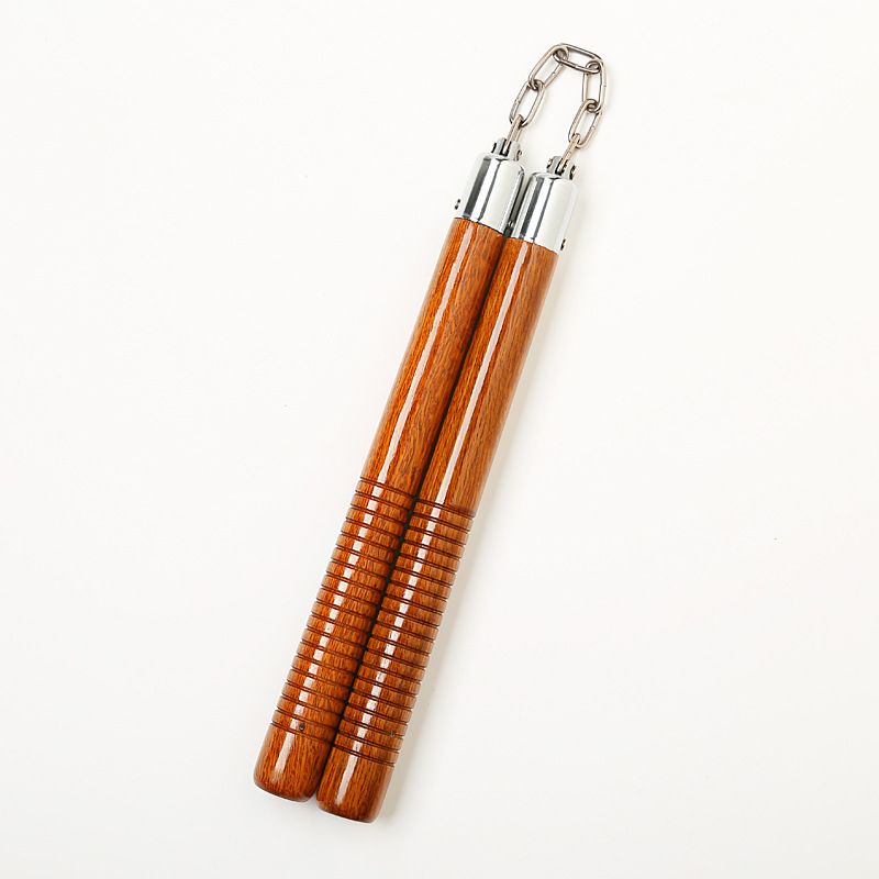 2019 Martial Arts Nunchakus Woodiness Double Stick Fitness Exercise Martial Arts Nunchakus Woodiness Double Stick Fitness Exercise Supplies Training Metal Chain Wooden Artifact 14