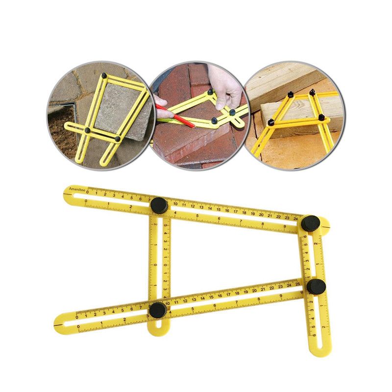 New Measuring Instrument Angle square Template Tool Four-Sided Ruler Mechanism