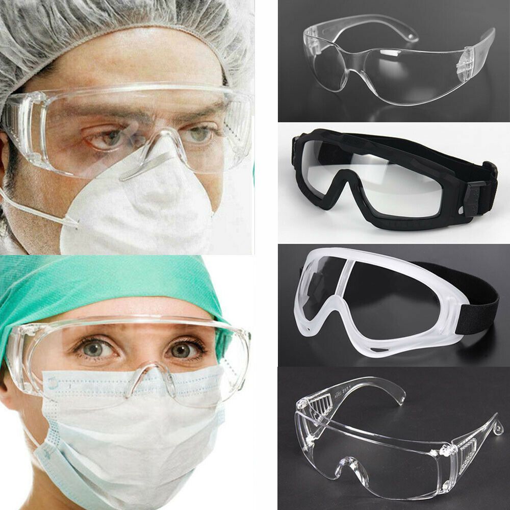 Gafas De Seguridad Sobre Gafas Gafas De Protección Ojo de trabajo de laboratorio anti-polvo Lente Claro 