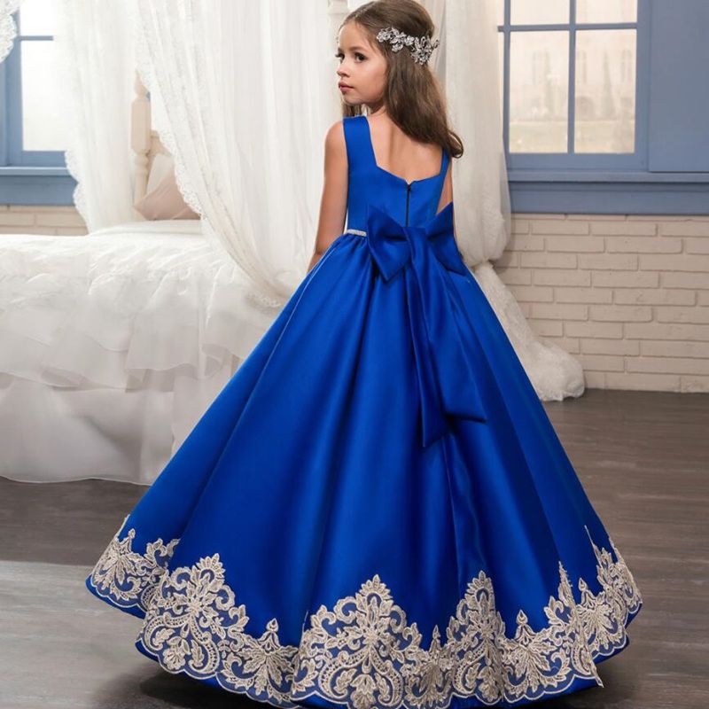Álbum de graduación Disciplinario Currículum Royal Blue Beads niñas del desfile de los vestidos de la muchacha cristalina comunión bata de Álbum de graduación Disciplinario Currículum Royal Blue Beads niñas del desfile de los vestidos de la muchacha cristalina comunión bata de