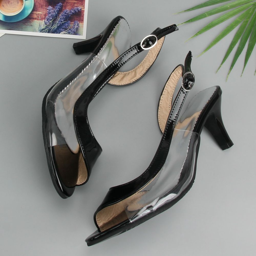 transparent heels size 11