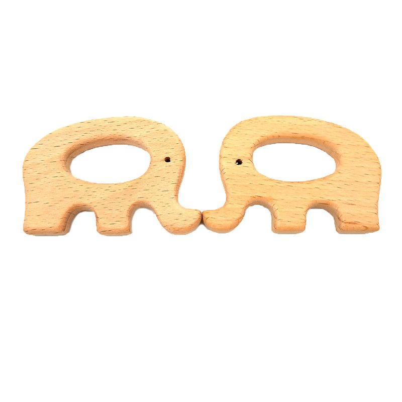 wooden elephant teether