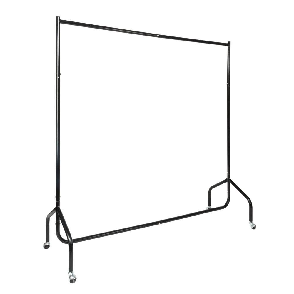2021 5ft 2 Sections Moveable Portable Clothes Rack Black Clothes Hanger