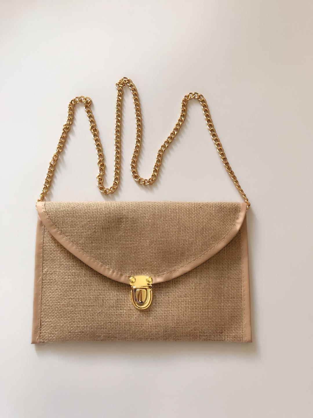 jute clutch bolsas