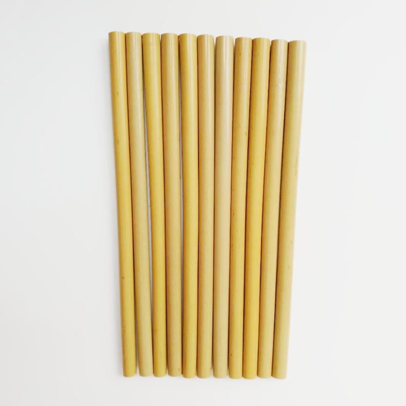 Yellow bamboo straw