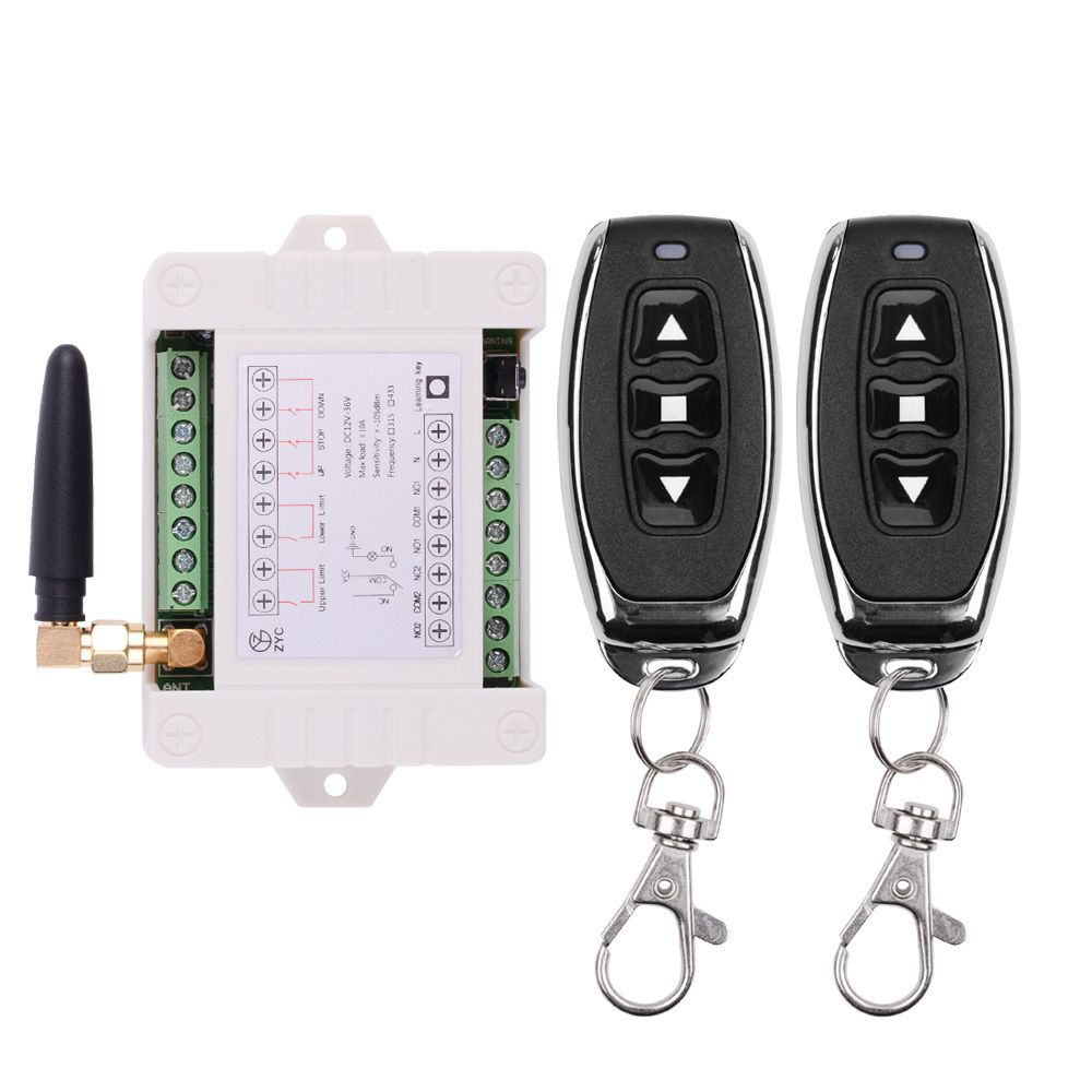 2020 12v 24v 36 10a Motor Remote Control Switch Motor Forwards Reverse Up Down Stop Door Window Curtain Wireless Tx Rx Limited Switch T200605 From