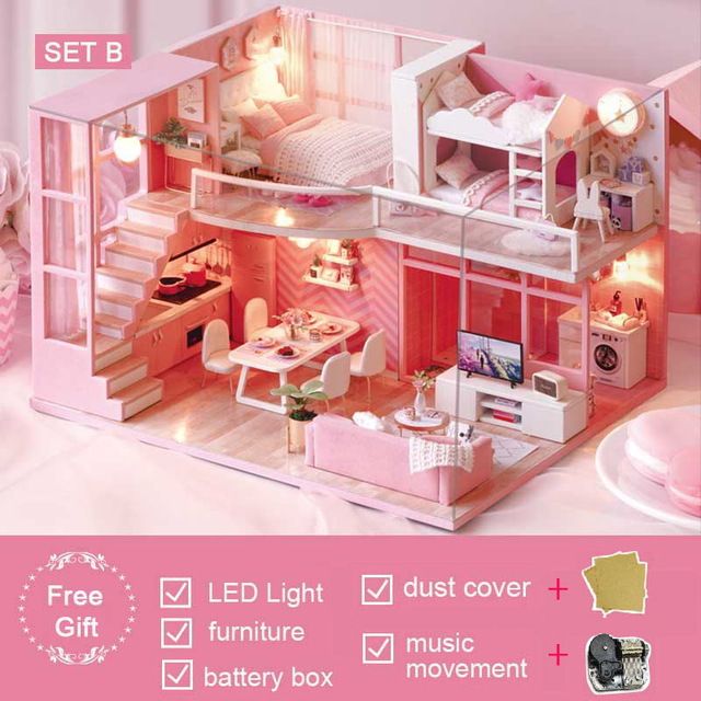 9 Pcs Plástico Mini Kit De Limpeza De Móveis De Casas De Boneca Barbie  Bonecas Ferramentas Fingir Brinquedos Do Jogo