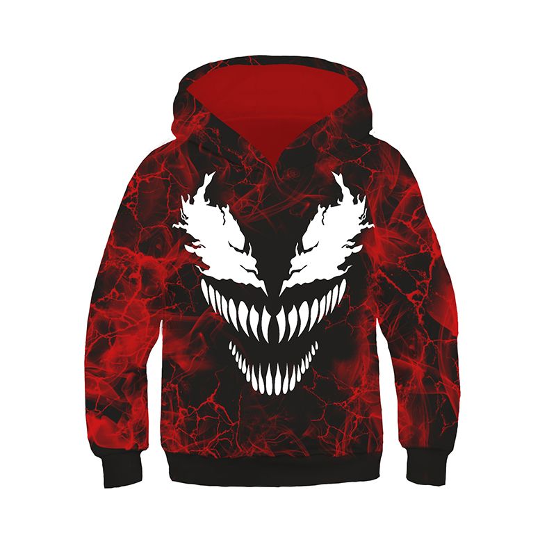 Venom 3D Printed Kids Boys Girls Hooded Pullover Jumper Hoodies Sweatshirt Tops