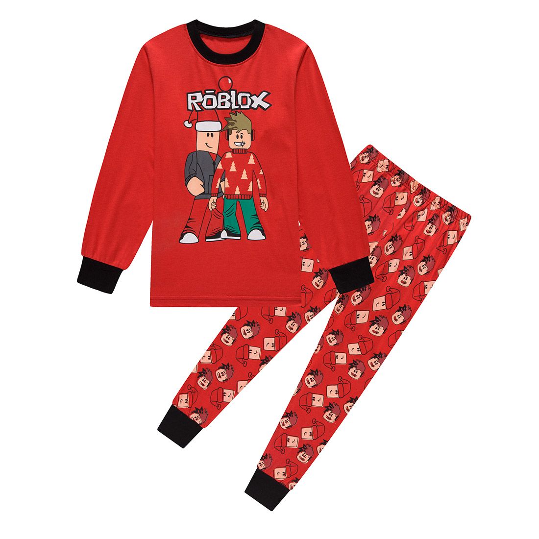 Youtube Game Kids Boys Grils Long Sleeve Christmas Xmas Pajamas Pyajamas Black Red Pjs 6 13 Years Full Print Sleepwear Clothes Clothing Sets Kids - 10 babytoddler clothes codes roblox youtube