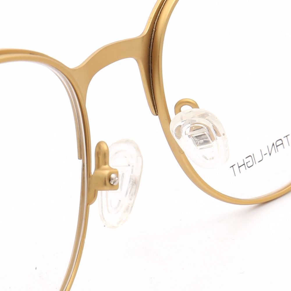 Оптово-титановый сплав очки кадр Мужчины Женщины Ultralight Урожай PrescEyeglasses ретро Оптические Frame Screwless очки