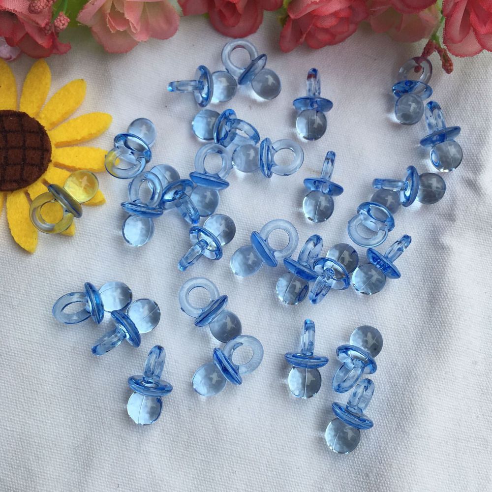 Whism Clear Acrylic Mini Pacifiers Baby Shower Favors Diy Boy Girl