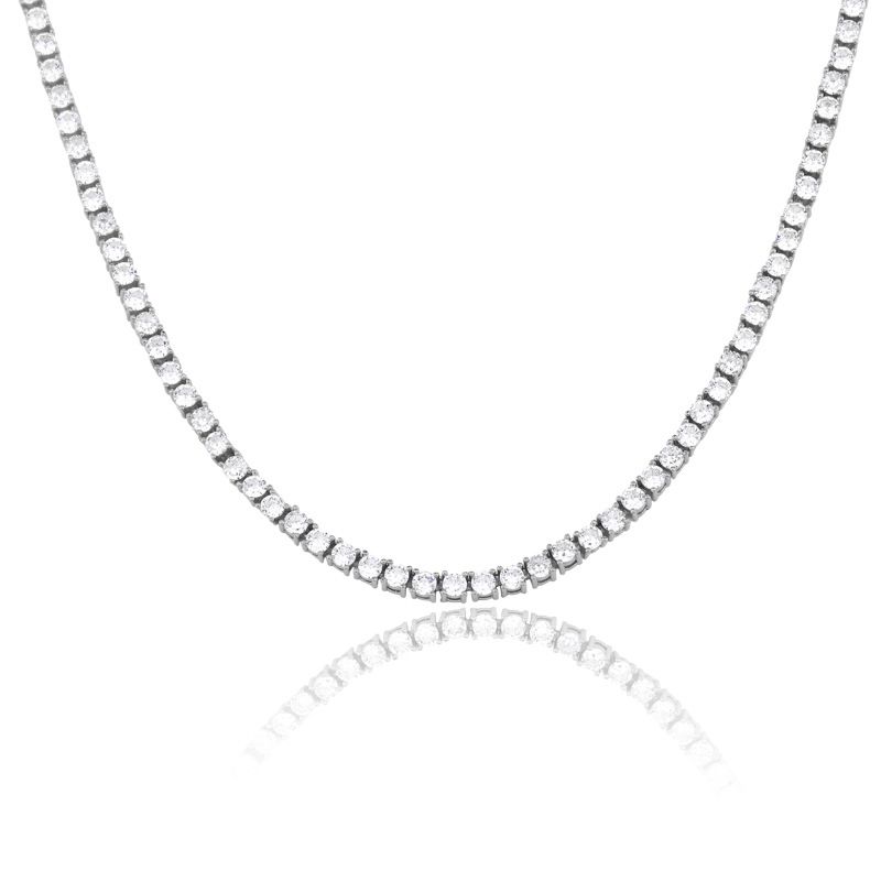 3mm,22 inch,White Gold