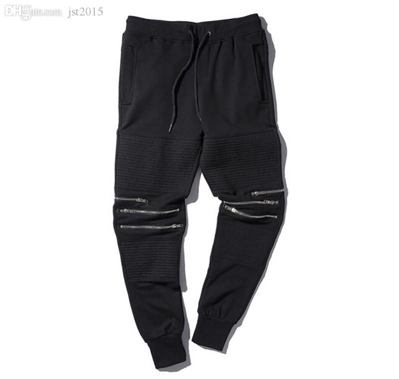 black biker joggers