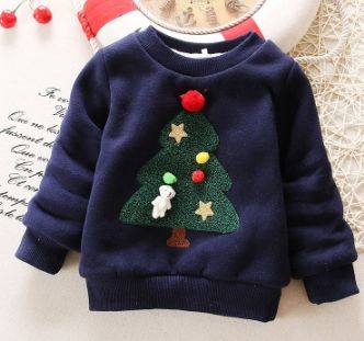 #3 christmas tree girls pullovers