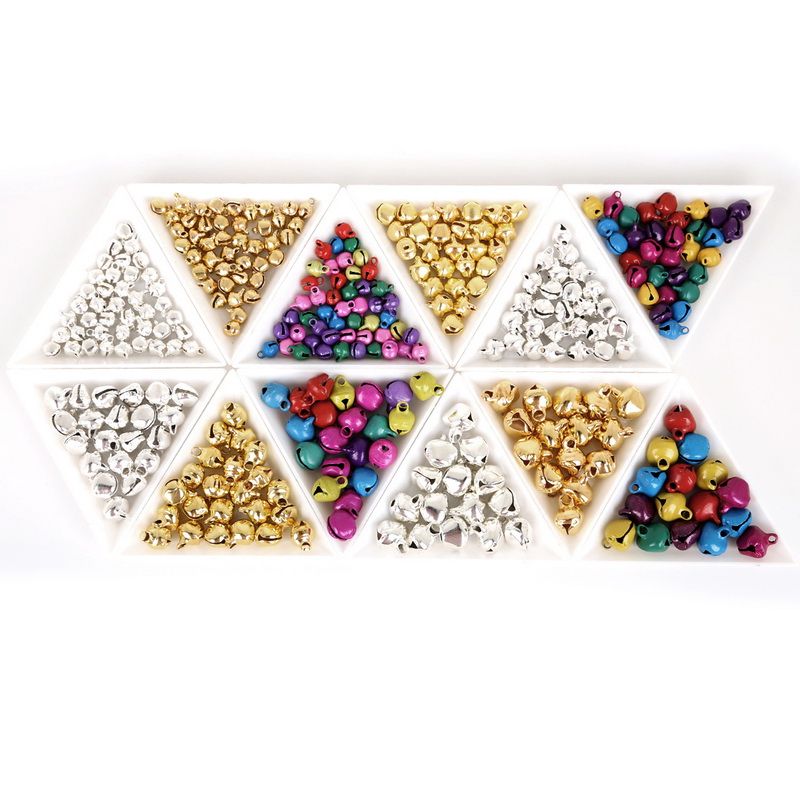 6mm 8mm 10mm 12mm Mixed colors Iron Loose Beads Christmas Jingle Bells Pendants