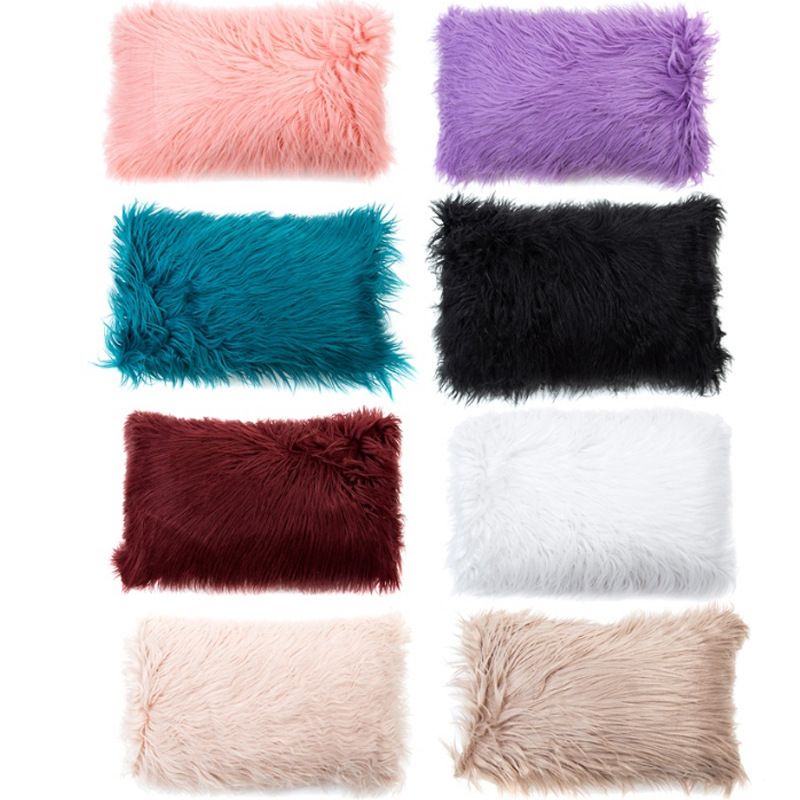 de cojines de lana de playa Sofá de pelo largo Funda de