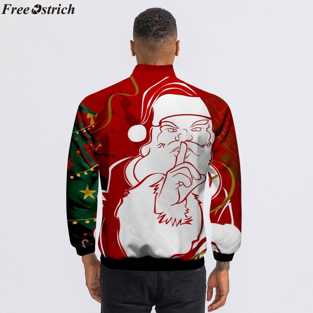 Mens Jackets FREE OSTRICH Ugly Christmas Man Xmas Jacket Casual 3D
