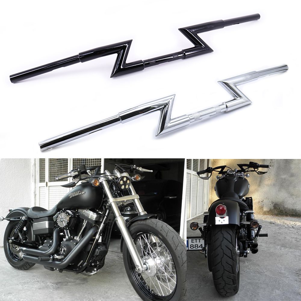 Motorcycle 7 8 22mm Drag Z Bar Handlebars For Cruiser Custom Touring Chopper