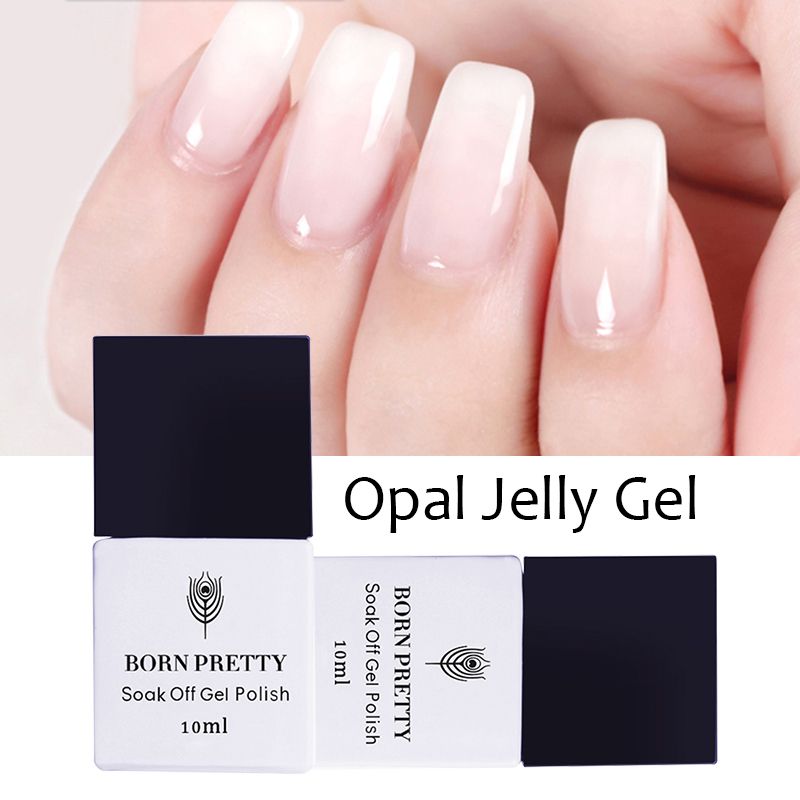 2019 Pretty Opal Jelly Gel Polish White Uv Gel Nail Polish 10ml Gel