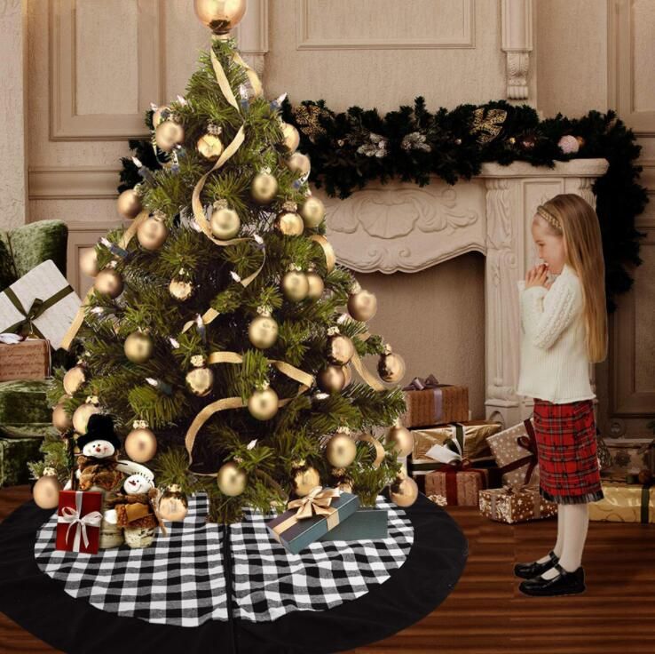 90cm TaimeiMao Christmas Tree Skirt,Falda del árbol de Navidad,decoración de la Fiesta de Navidad,Blanco Falda del árbol de Navidad 