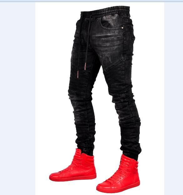 black denim joggers mens