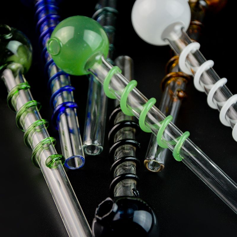 14cm Glass Oil Burner Pipe Tobacco Pipes Spoon Pipe Pyrex Glass Oil