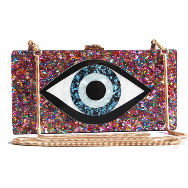 acrylic box clutch bag