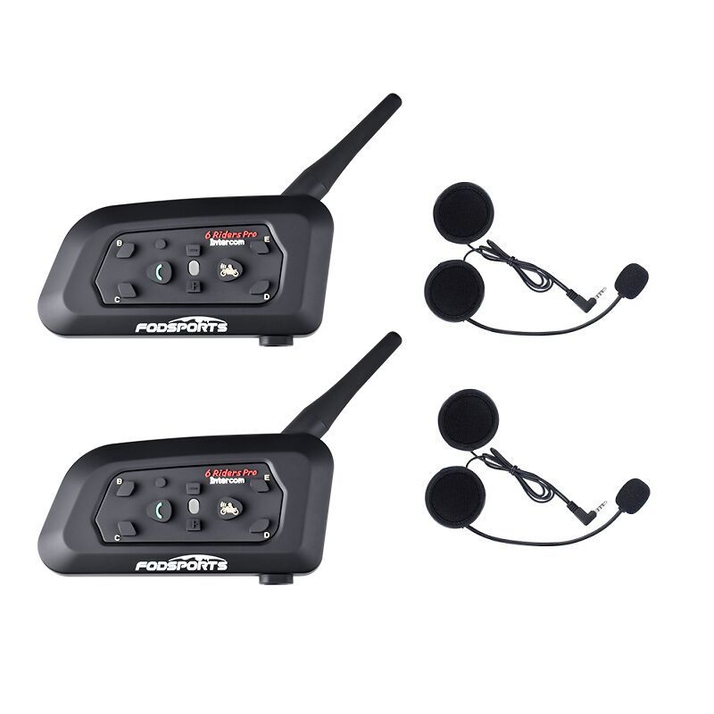 MOTORCYCLE HELMET BLUETOOTH INTERCOM INTERPHONE HEADSET BT INTERCOMUNICADOR V6