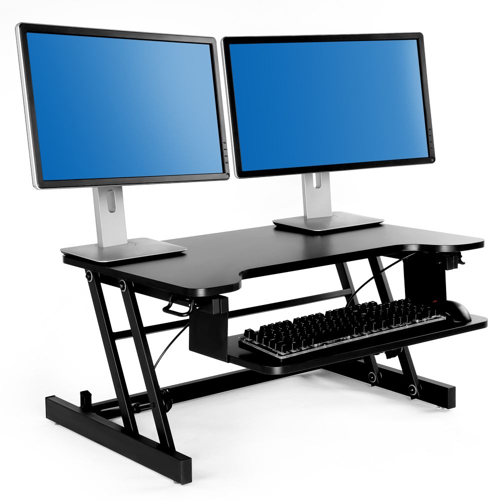 2020 Height Adjustable Standing Desk With Spring Riser Converter