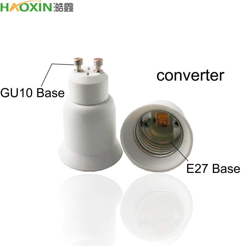 2021 HaoXin Led Lamp Base Converter GU10 E27 E14 MR16 Screw Light Bulb