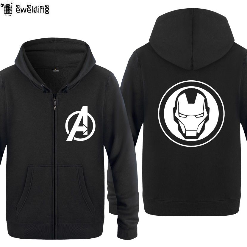 2020 Zipper Hoodies Men Avengers Logo Iron Man Printed Mens Hoodie Fleece Long Sleeve Mans Jacket Sweatshirt Skateboard Tracksuit From Huangxinkai 25 59 Dhgate Com