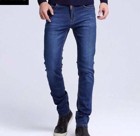 2019 Nueva marca para hombre jeans Moda Hombre Casual Slim fit Pies Estiramientos Altos hombres