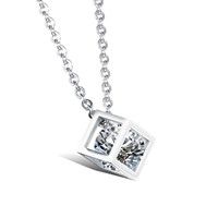 Collier de couple, diamant blanc