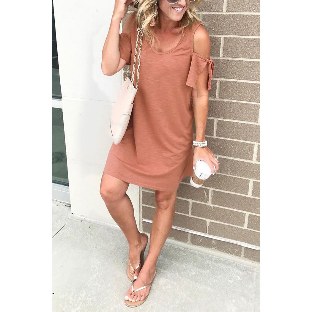 cold shoulder sun dresses
