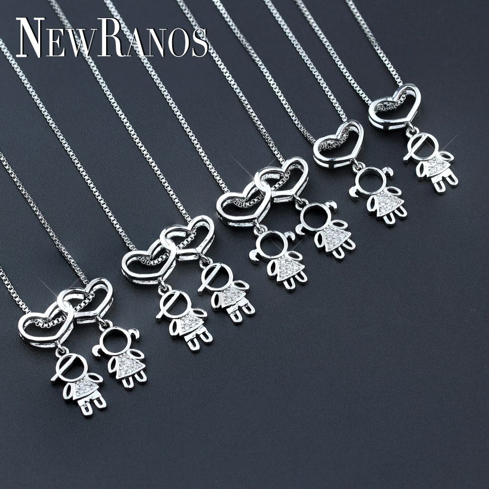 mom dad and daughter necklace