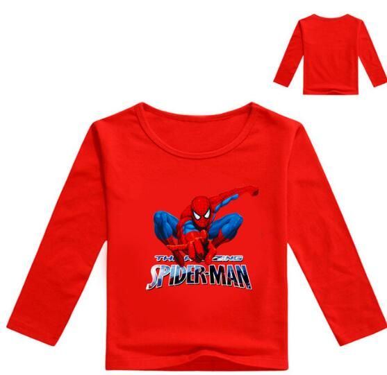 2020 Spiderman Long Sleeve T Shirt For Girls Toddler Kids Clothes