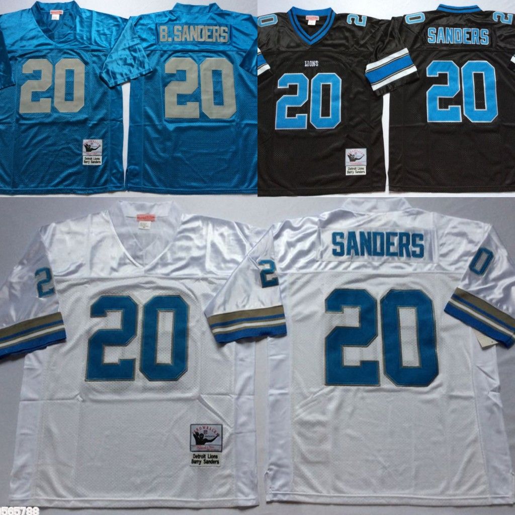 barry sanders stitched jersey