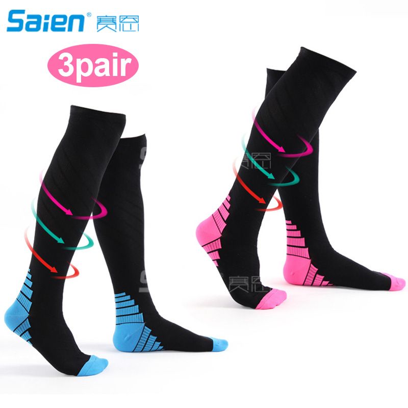 Cartoon Surfer Man Compression Socks For Women 3D Print Knee High Boot