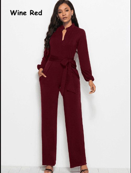 Compra Escote En V Pantalón Ancho Pantalones Monos Elegantes Mameluco Azul  Manga Larga Tallas Grandes Túnicas Para Mujer Suministro De Fábrica Barato  | Entrega Rápida Y Calidad | Es.Dhgate