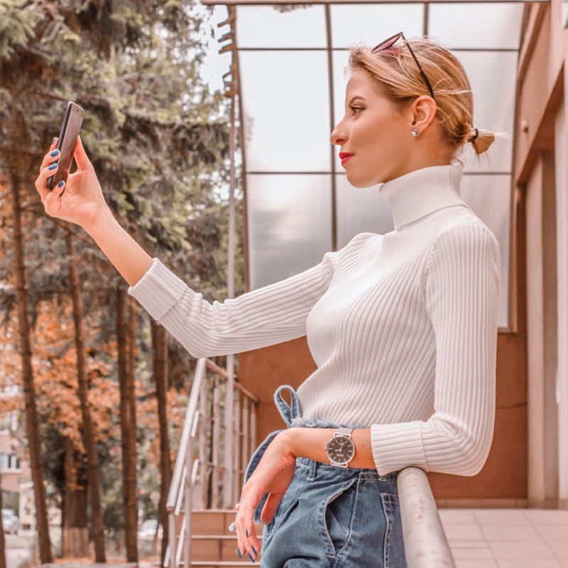Womens Sweaters On Sale 2019 Spring Women Knitted Turtleneck
