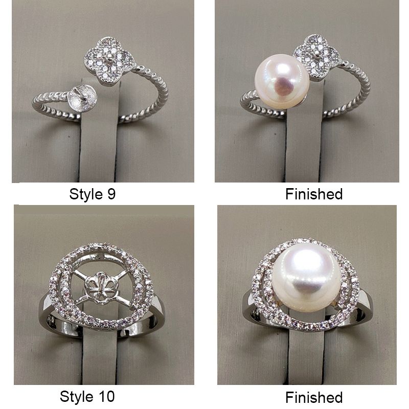 Wholesale Pearl Ring Settings Zircon 